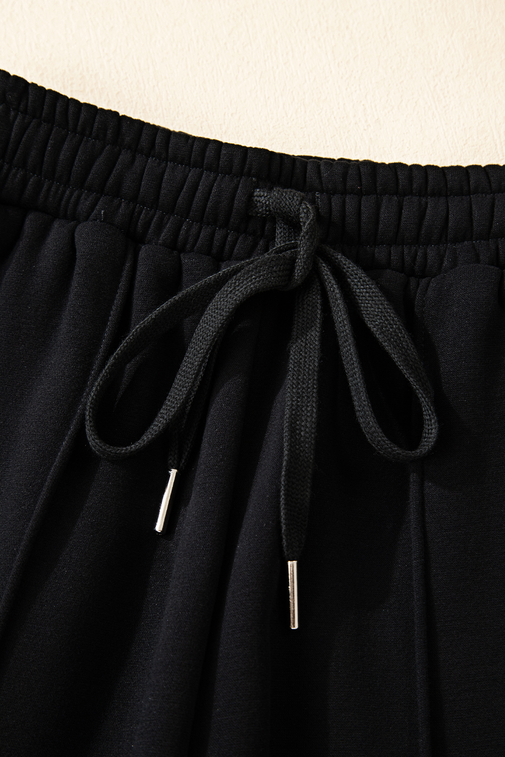 Dark Brown Solid Collared Sweatshirt and High Waist Pants Active Set
