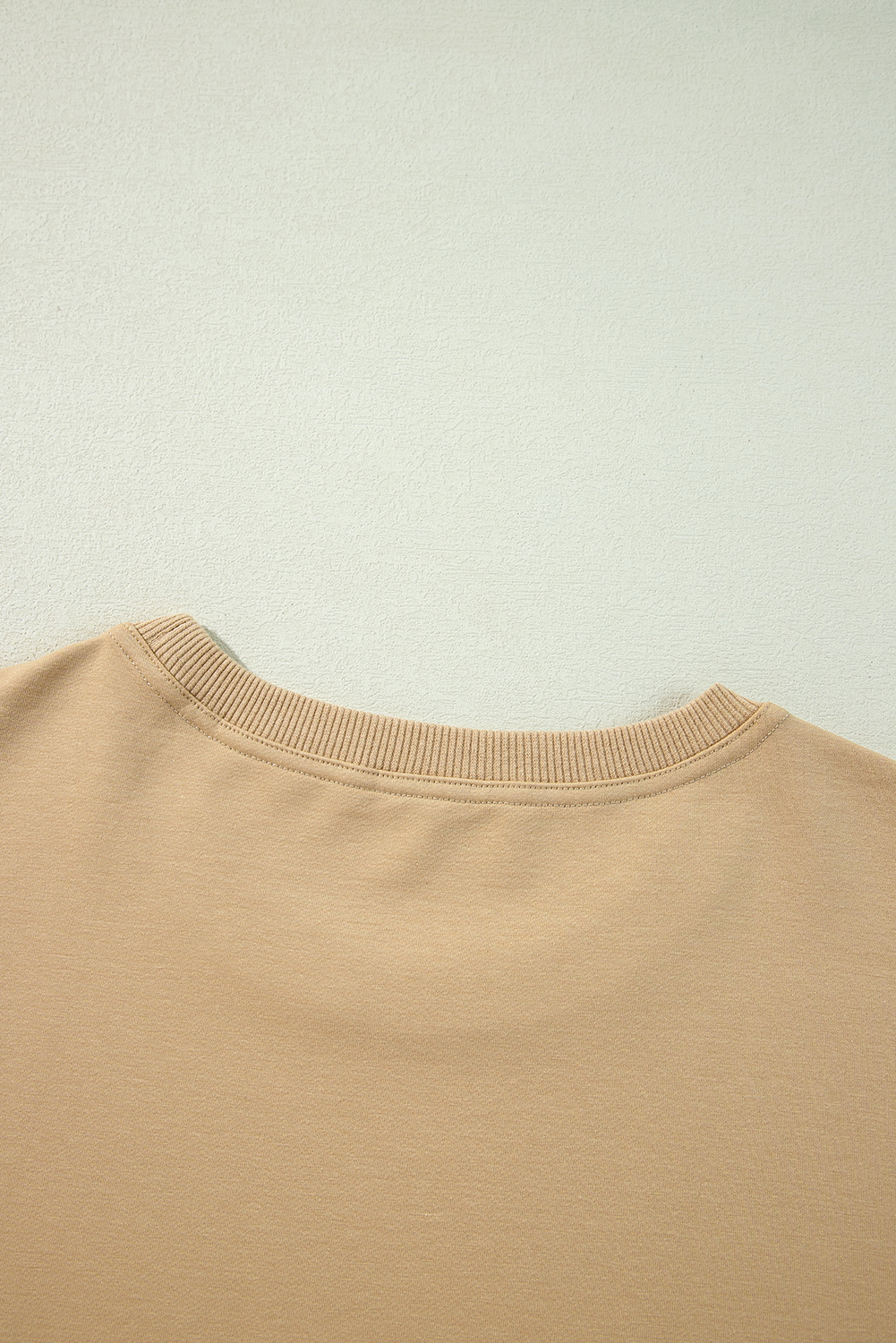 Pale Khaki Sweatshirt Poplin Mini Dress