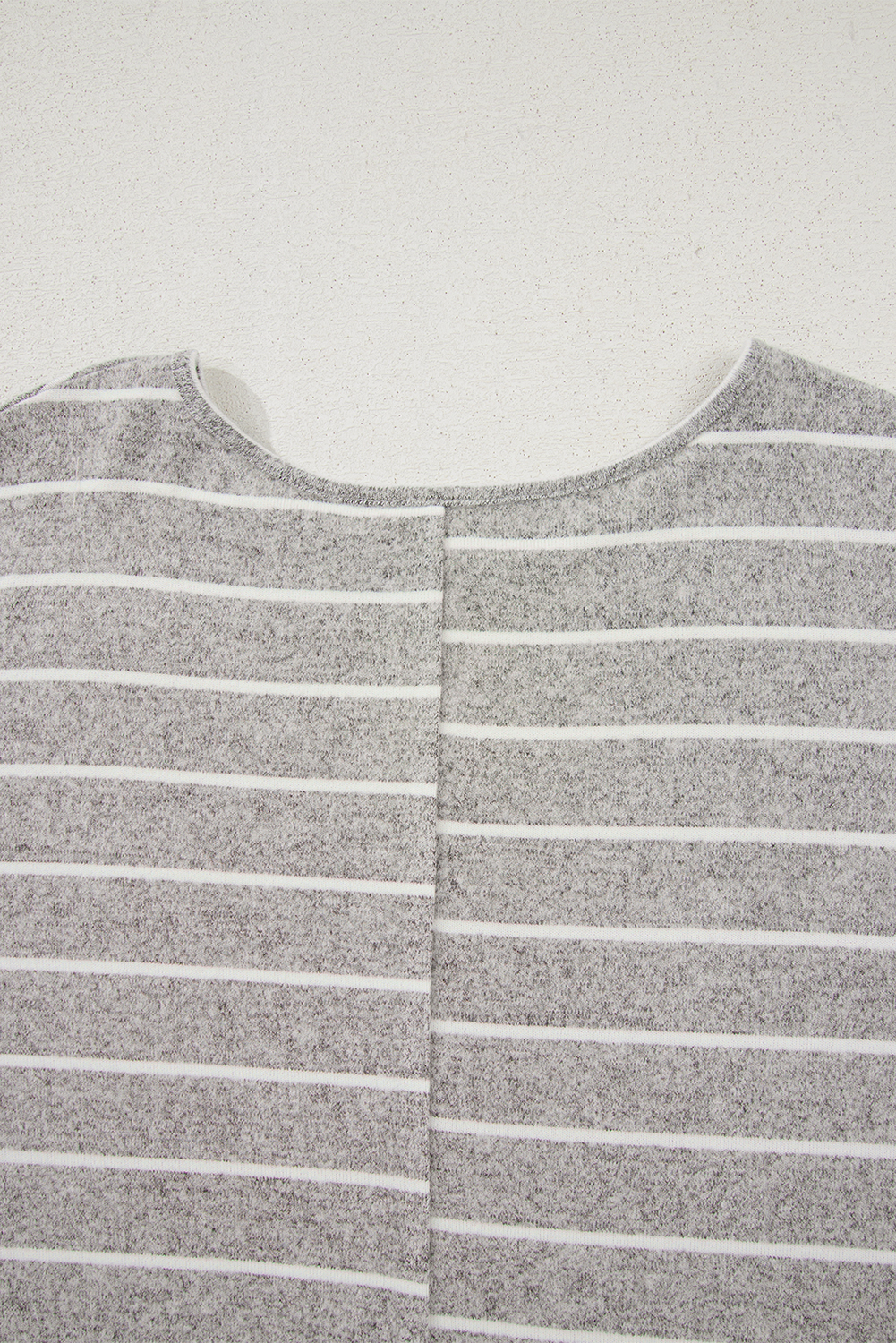 Gray Stripe Dolman Sleeve Drop Shoulder Top