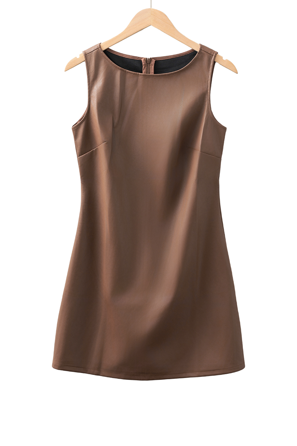 Wild Ginger  Vegan Leather Sleeveless Mini Dress