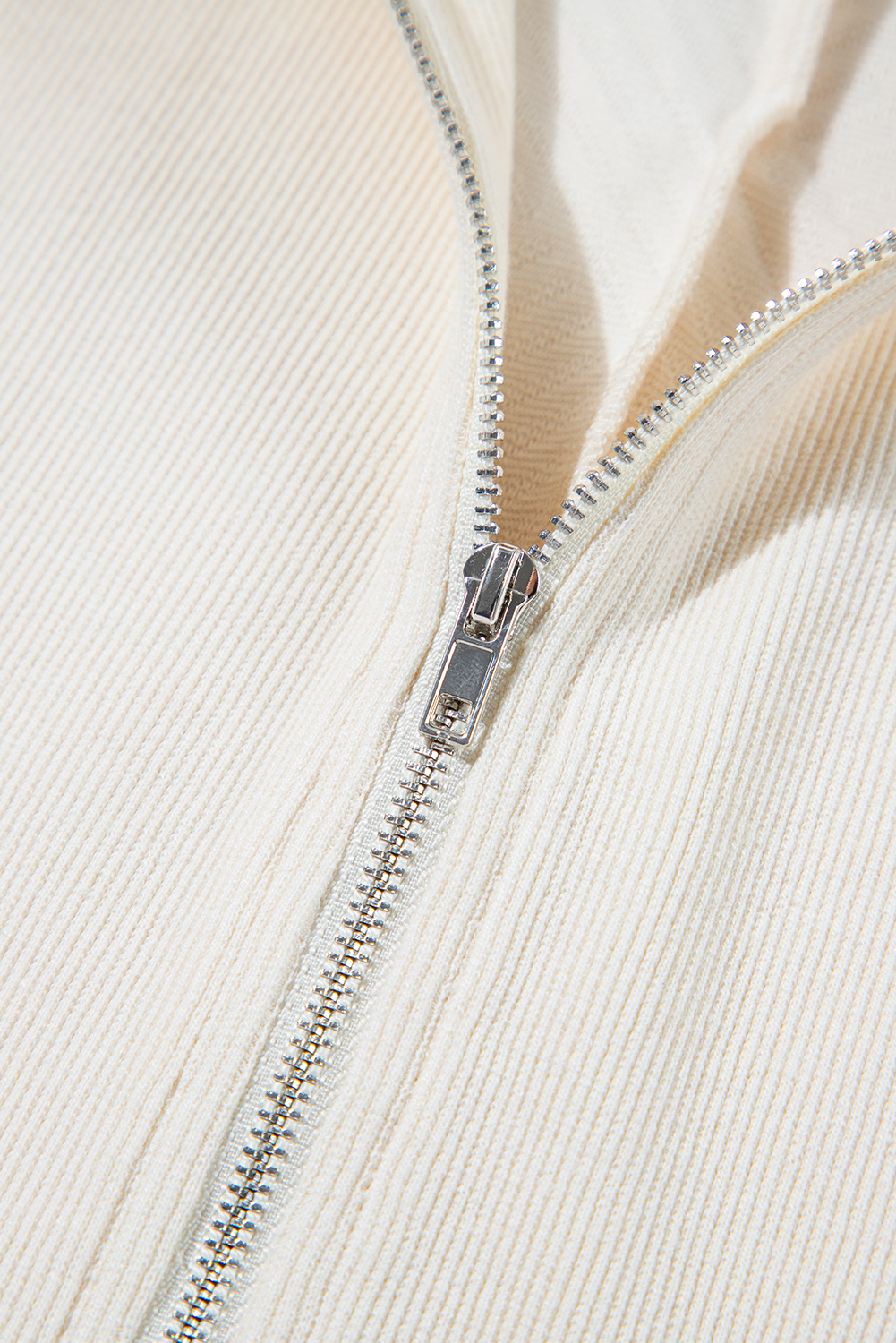 Jet Stream Textured Zipped Front V Neck Collared Casual Romper