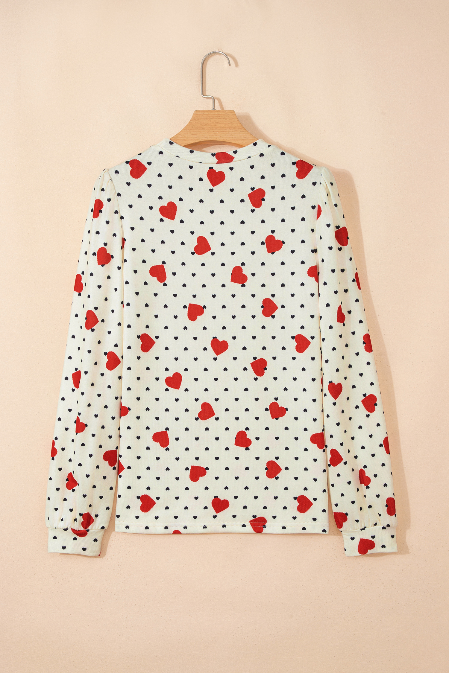 Red Dotted Heart Festive Valentine Blouse