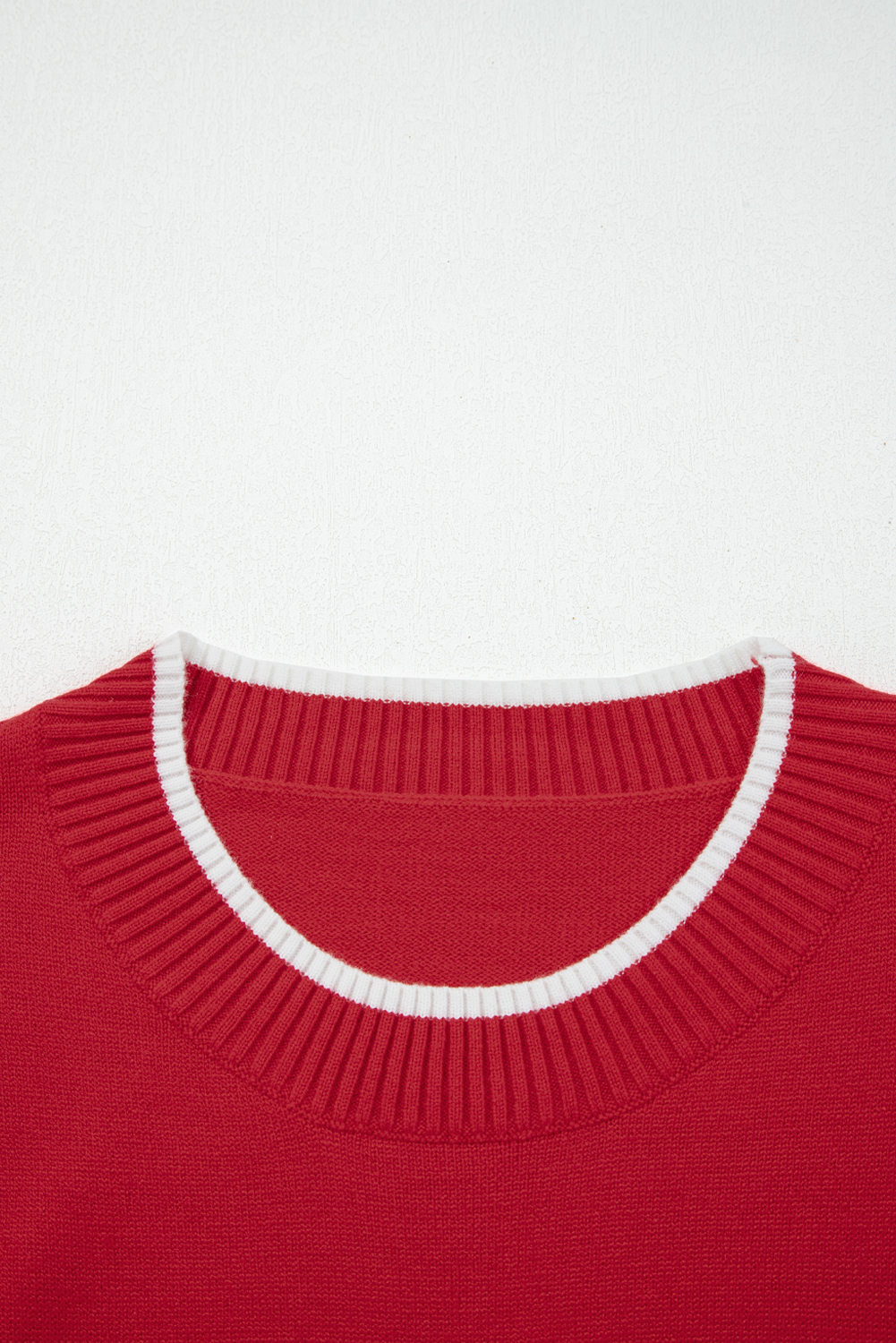 Black Contrast Trim Big Bow Accent Holiday Cropped Sweater