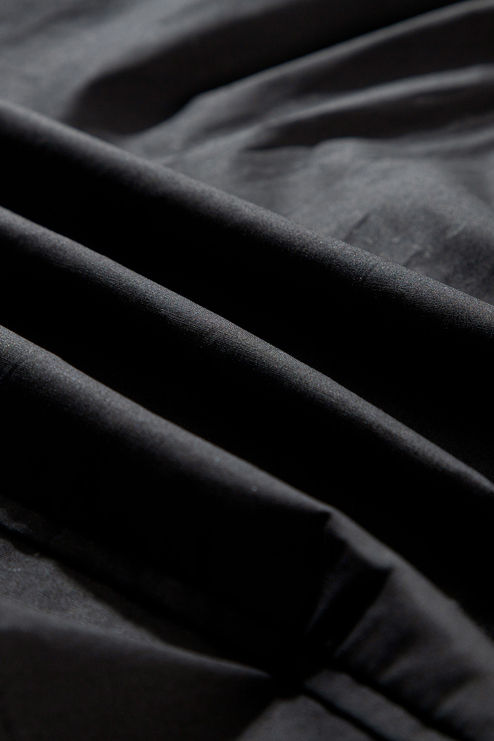 Black Frilly Puff Sleeve Stylish Collared Shirt