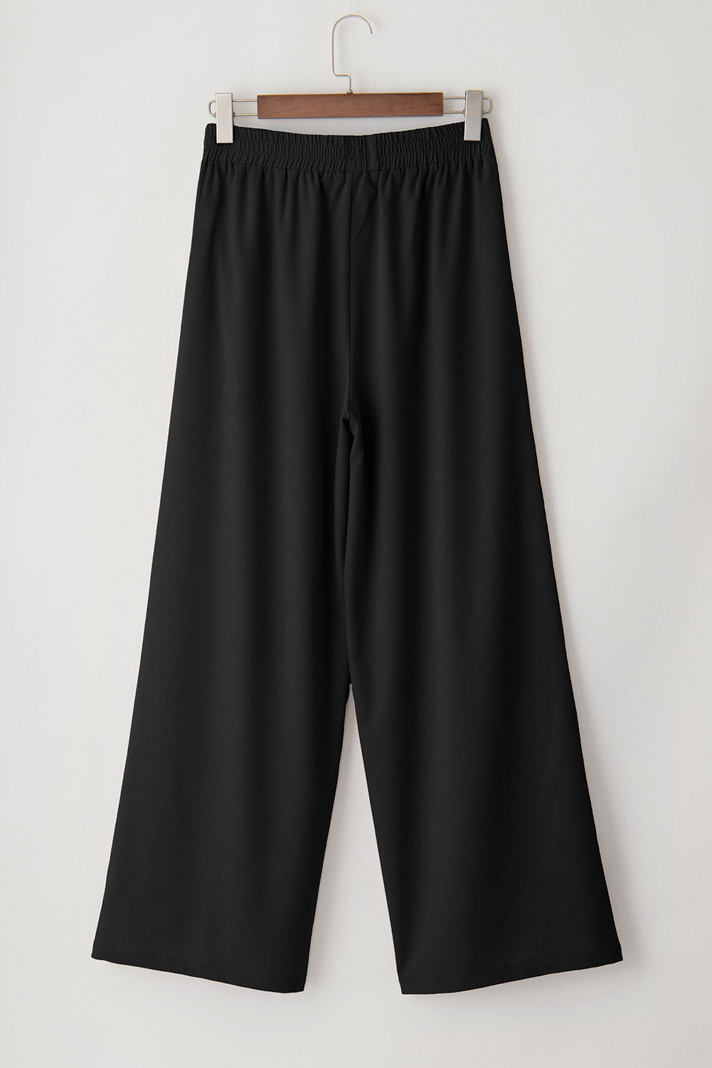 Rose Tan High Waisted Tie Front Side Pocket Wide Leg Flowy Casual Pants