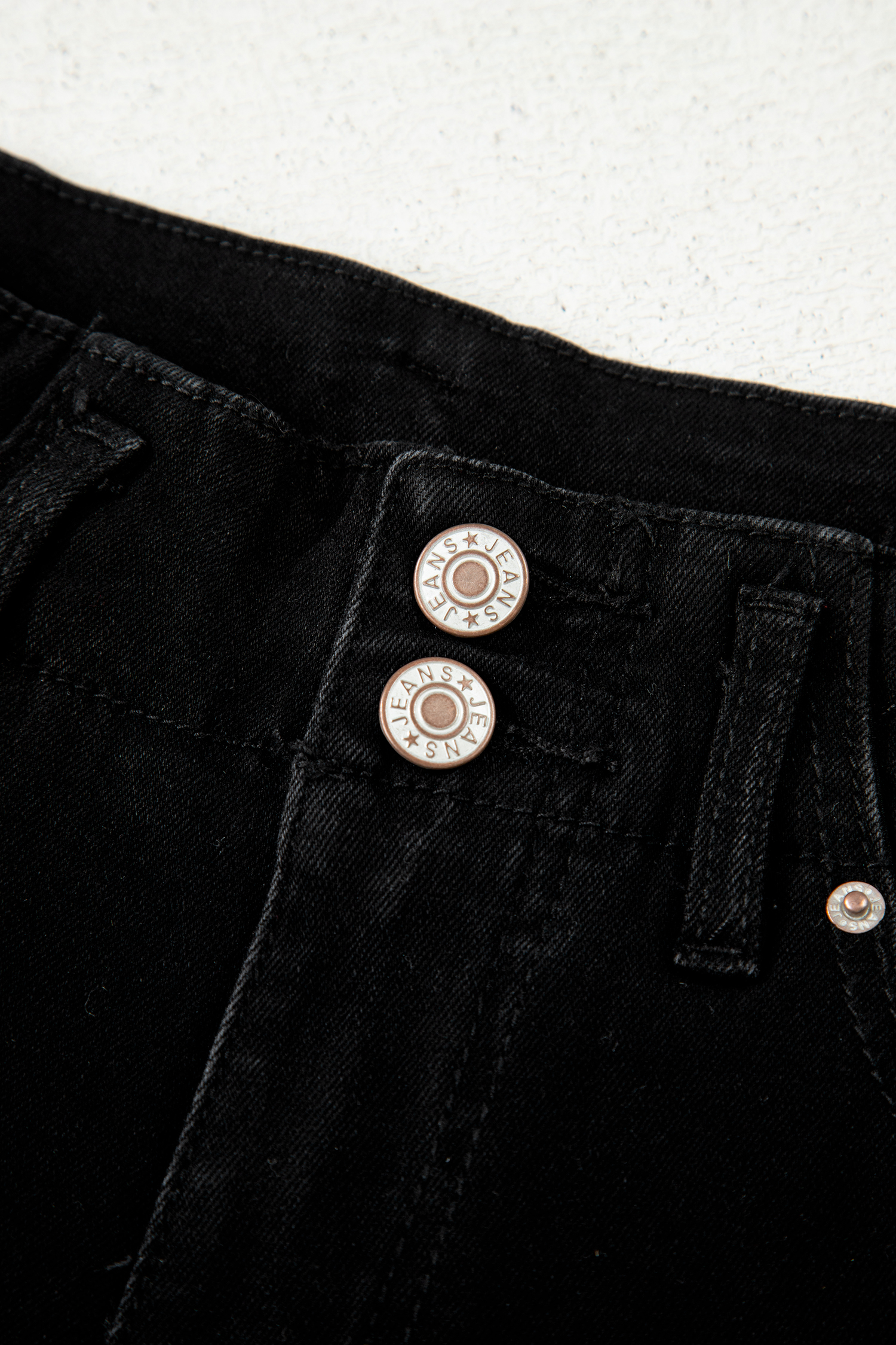 Bonbon 2-Button High Waist Flared Bottom Jeans