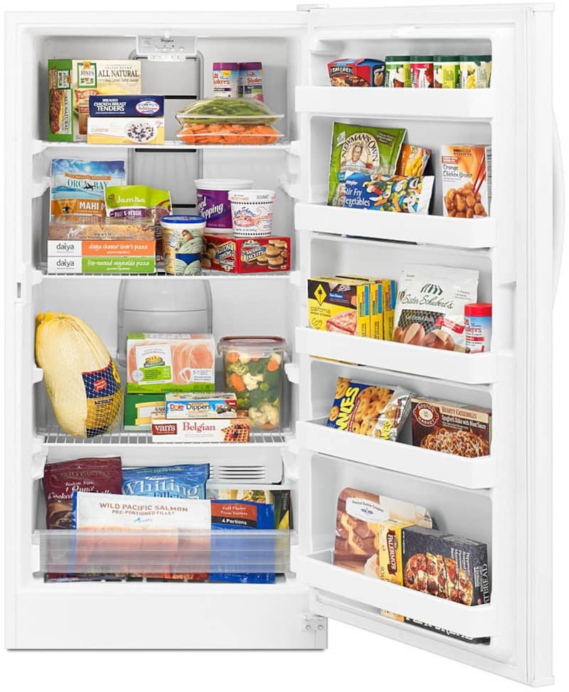 Whirlpool 16 Cu. Ft. Frost Free Upright Freezer, Electronic Controls, White