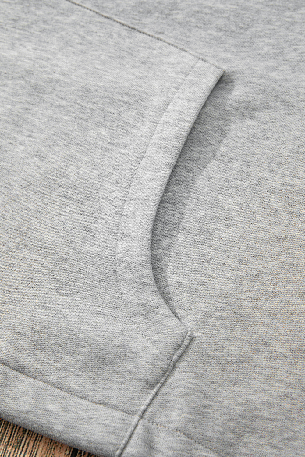 Bonbon Fleece Lined Half Zipper Kangaroo Pockets Loose Hoodie