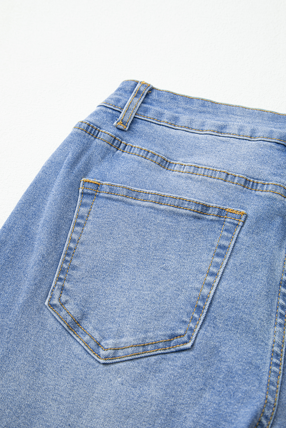 Real Teal Raw Hem Unique Cuffs Straight High Rise Loose Jeans