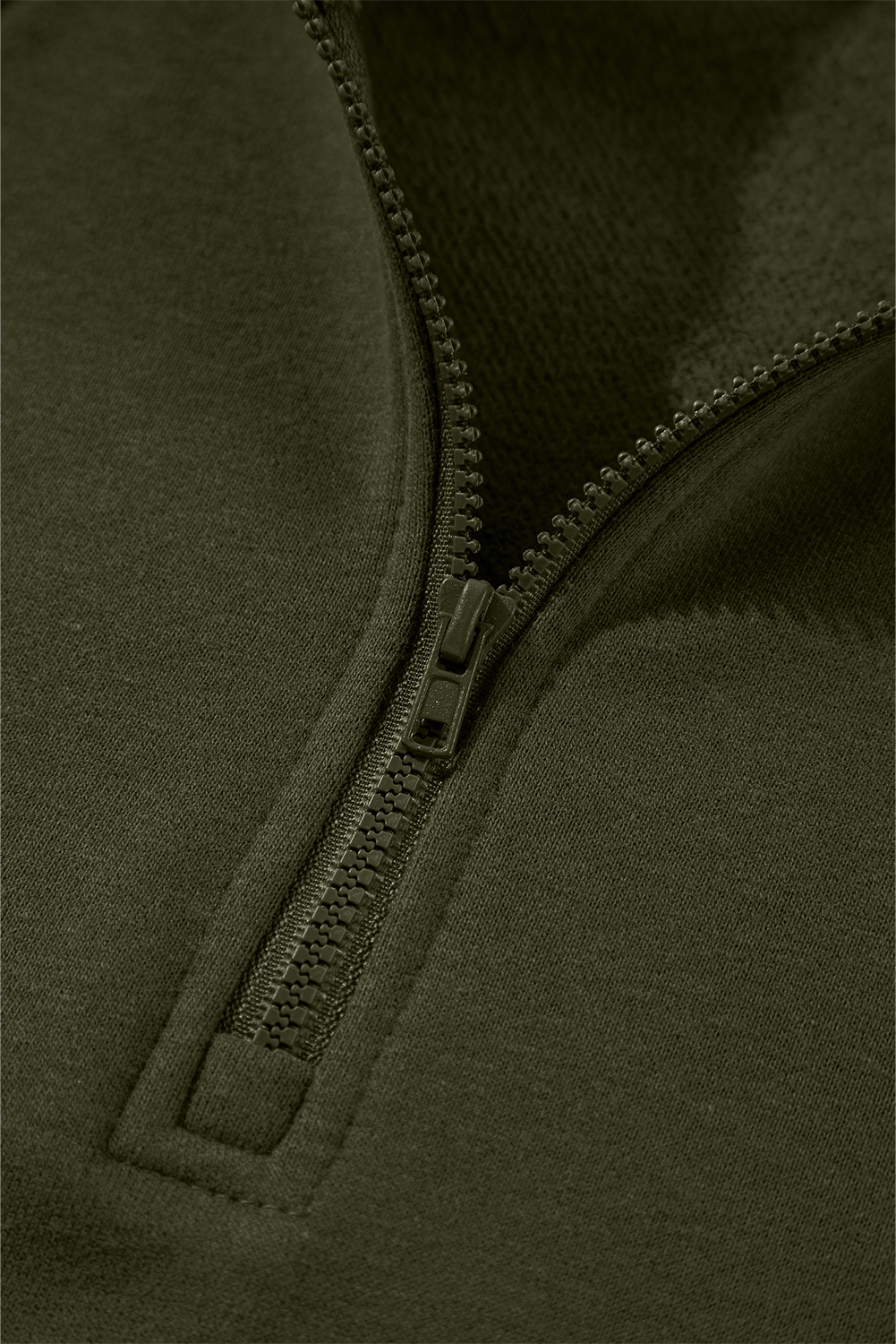 Fushia Zipped Neck Pullover Drop Shoulder Sweatshirt
