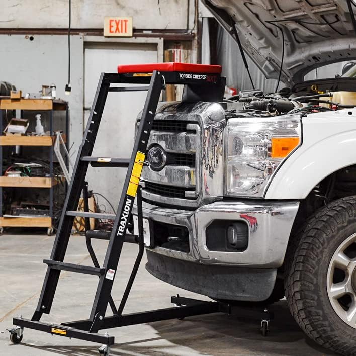 Traxion 3-200 NXT Foldable Topside Engine Creeper, Black