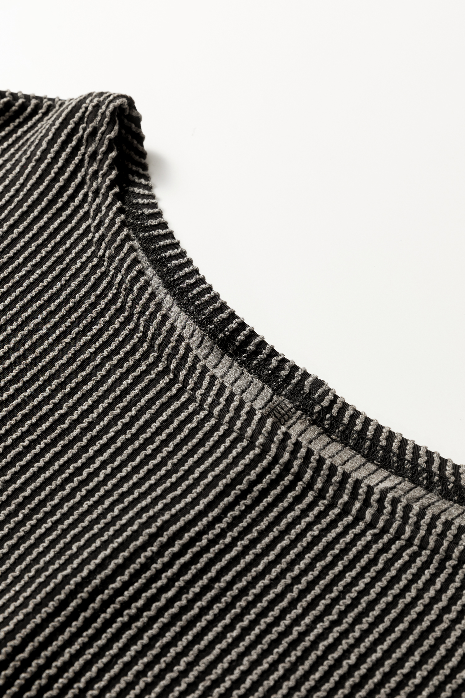 Carbon Grey Twisted Ribbed Dolman Long Sleeve Top