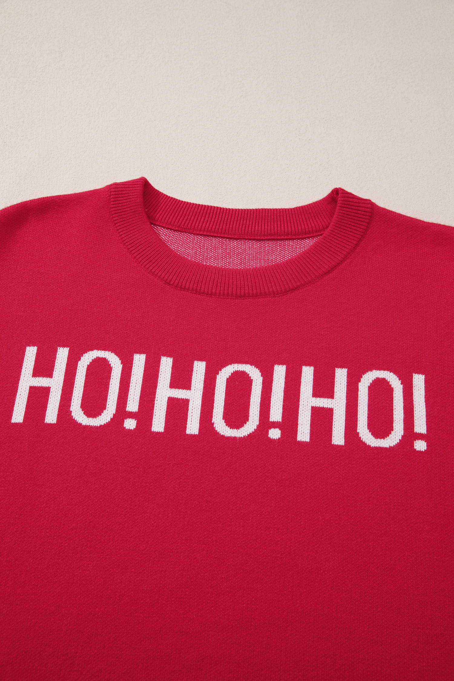 White Chenille Graphic Drop Shoulder Holiday Sweater