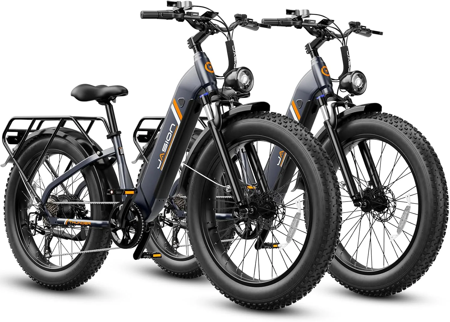 Thunder Electric Bike 1500W 30+MPH 80Miles Range Fat Tire Hydraulic Disc Brakes