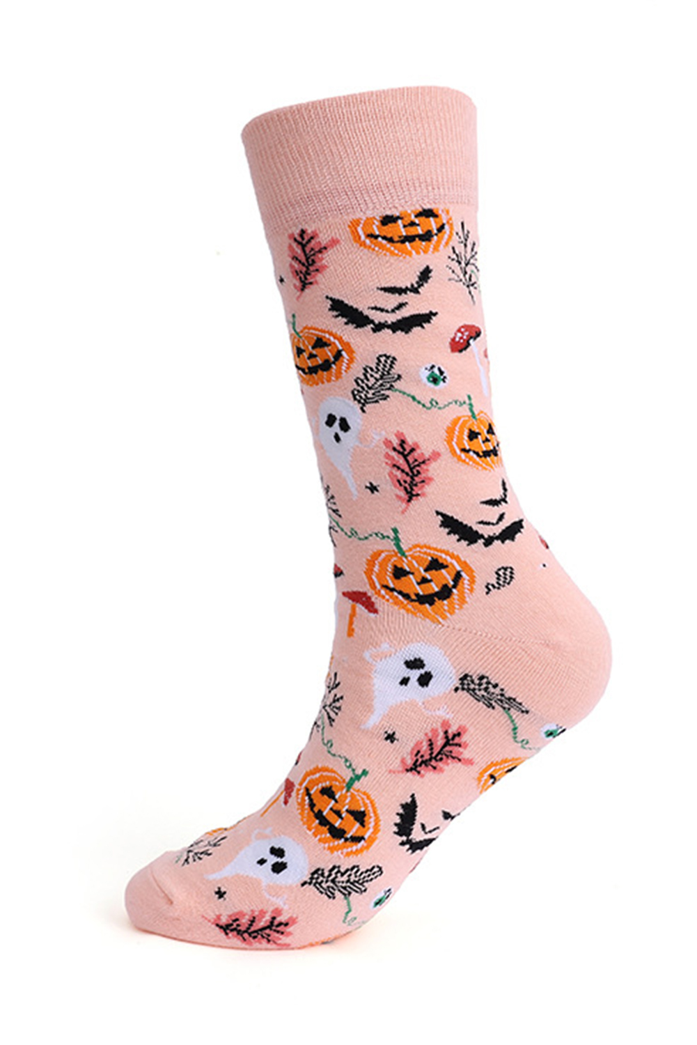 Black Spooky Season Halloween Element Print Socks