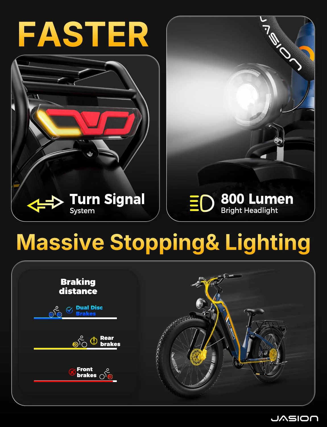 Thunder Electric Bike 1500W 30+MPH 80Miles Range Fat Tire Hydraulic Disc Brakes