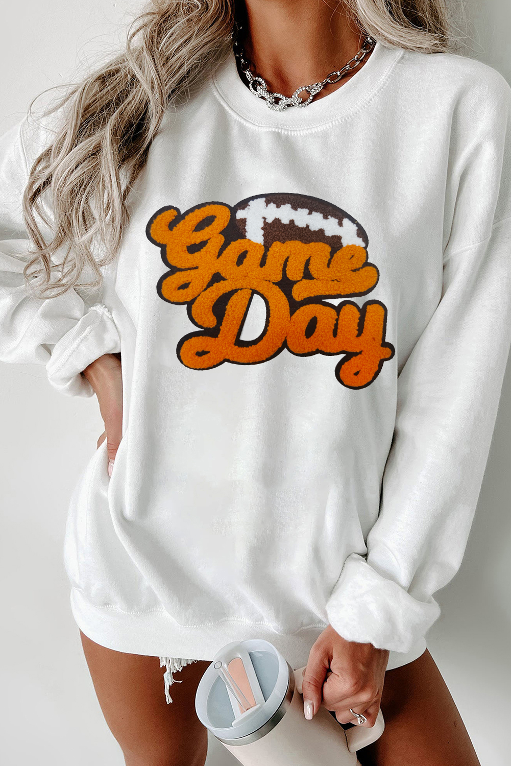 Parchment Shimmering Turkey Pattern Thanksgiving Holiday Sweatshirt