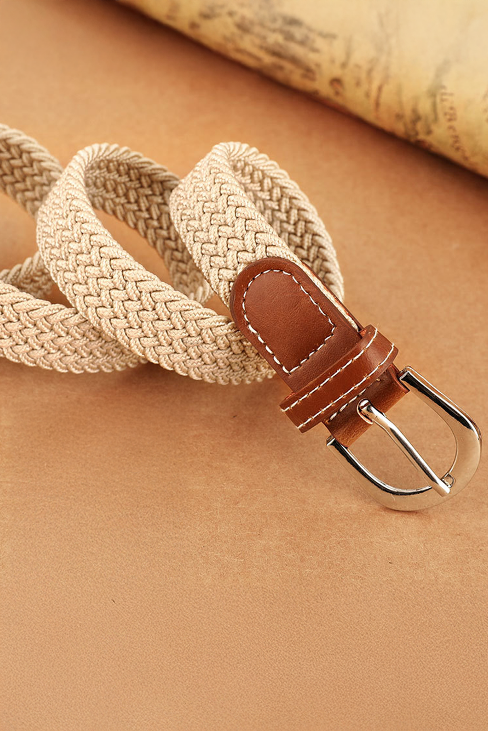 Dearlove White Boho Style Woven Canvas Waist Belt