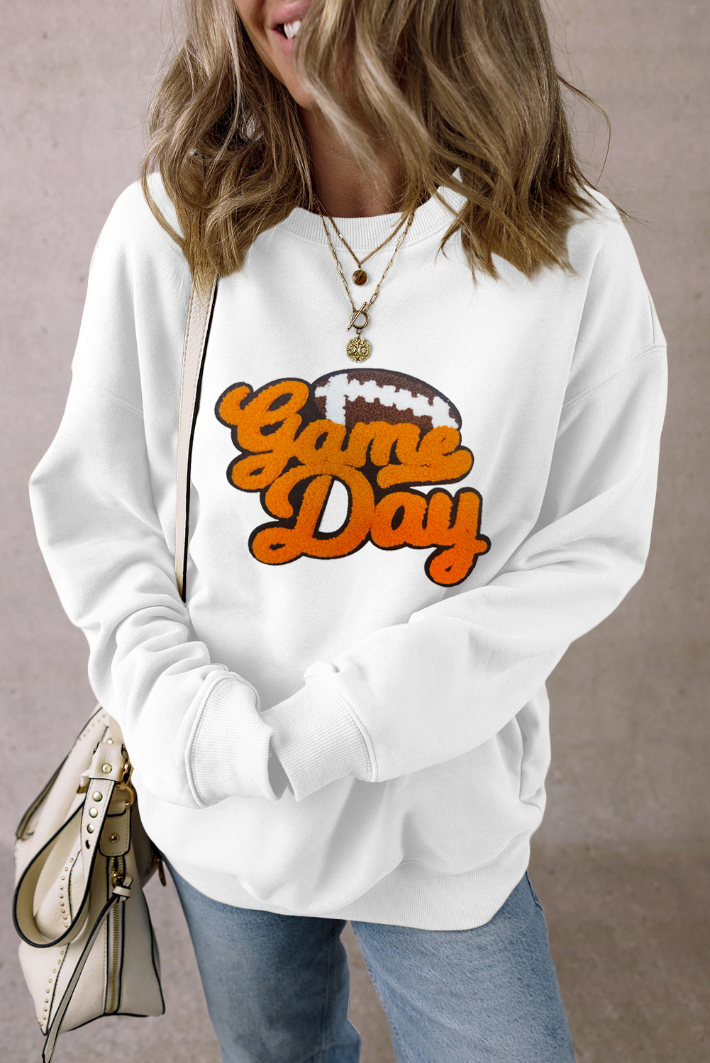 Parchment Shimmering Turkey Pattern Thanksgiving Holiday Sweatshirt