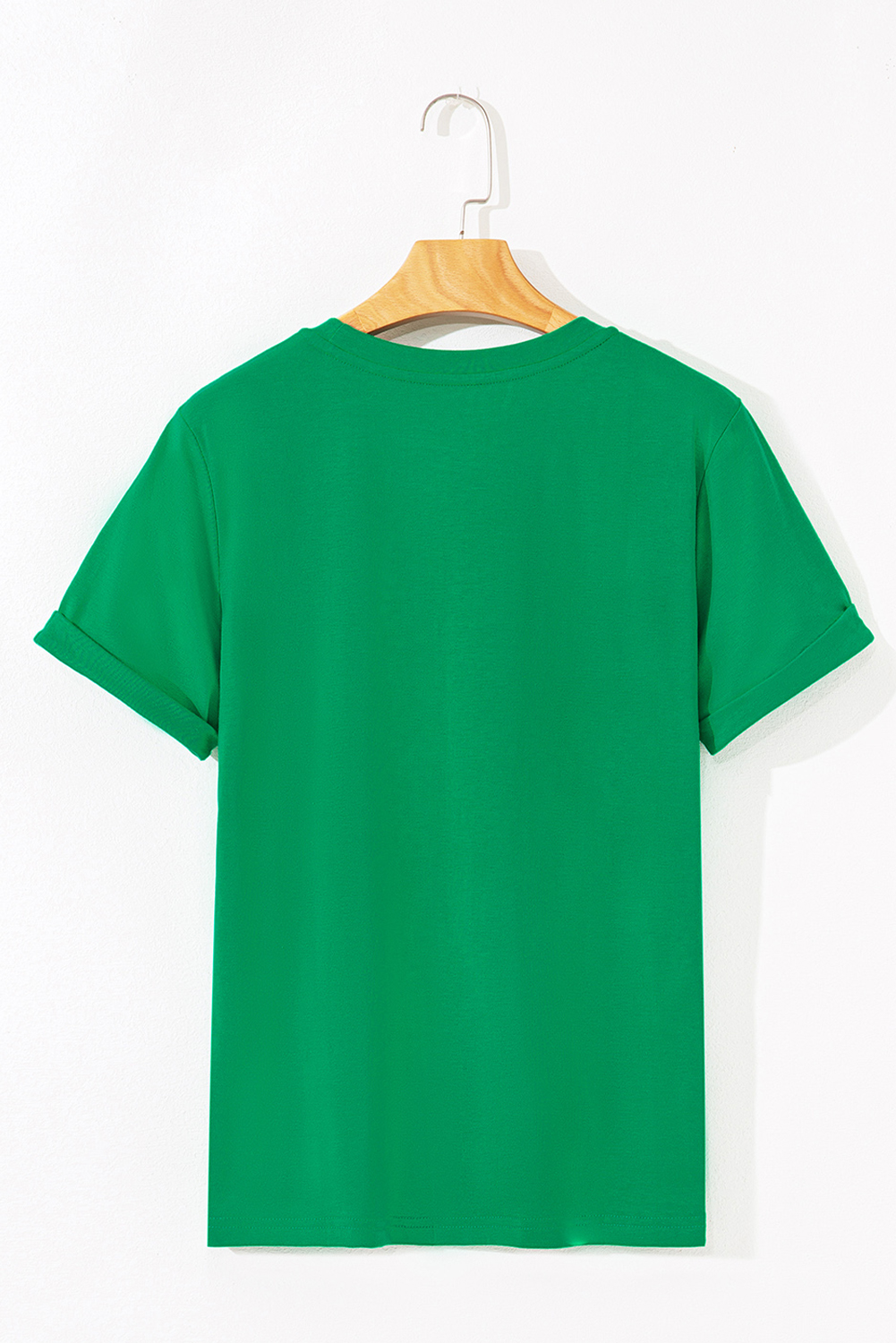 Bright Green Santa Clause Embroidered T Shirt