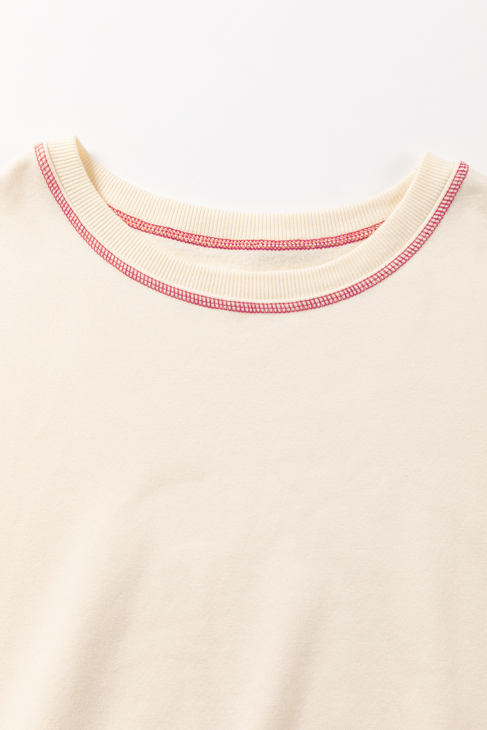 Contrast Stitching Split Baggy Sweatshirt
