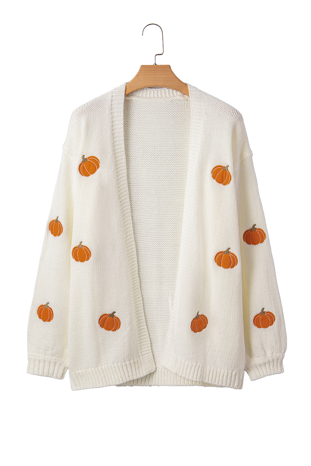 Light Pink Christmas Tree Print Open Front Drop Shoulder Midi Cardigan