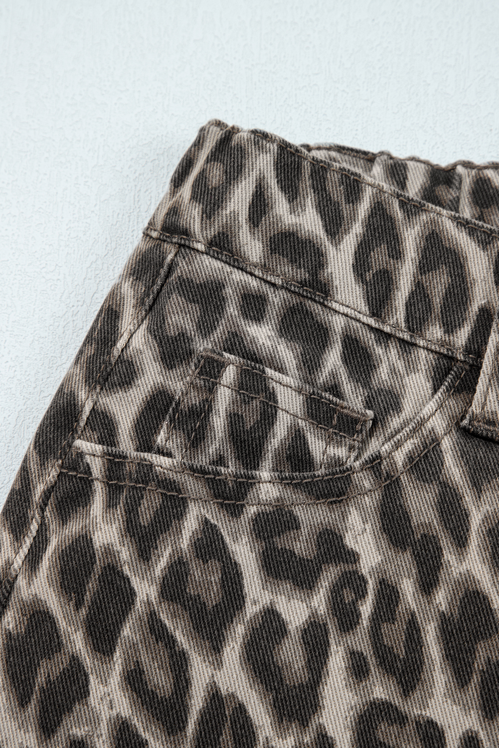 Yellow Leopard Straight Loose Leg Jeans