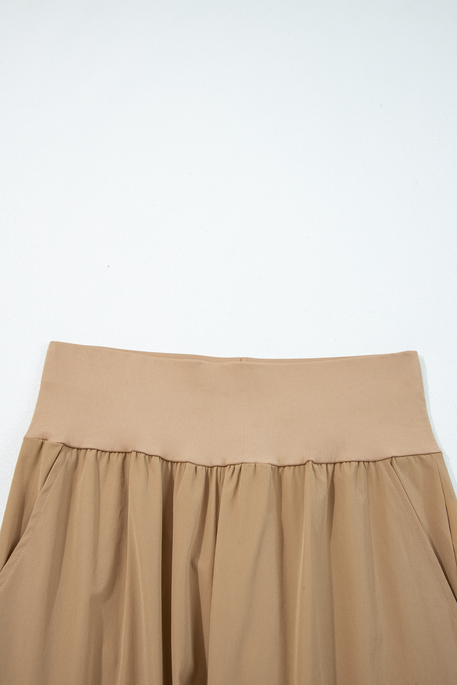 Black Elastic High Waist Pocketed Cargo Jogger Pants