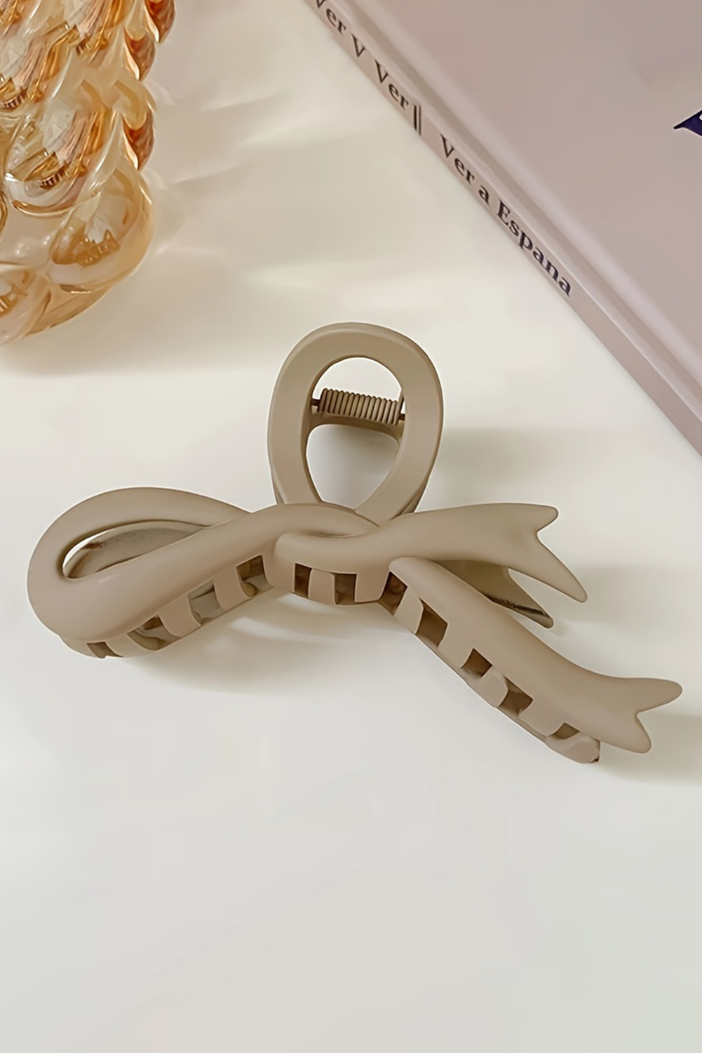 Black Wave Shape Resin Large Hair Claw Clip