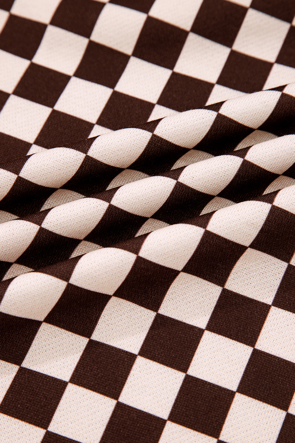 Black Athleisure Checkered 2pcs Pants Set