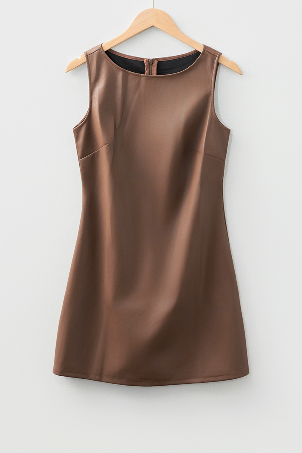 Wild Ginger  Vegan Leather Sleeveless Mini Dress