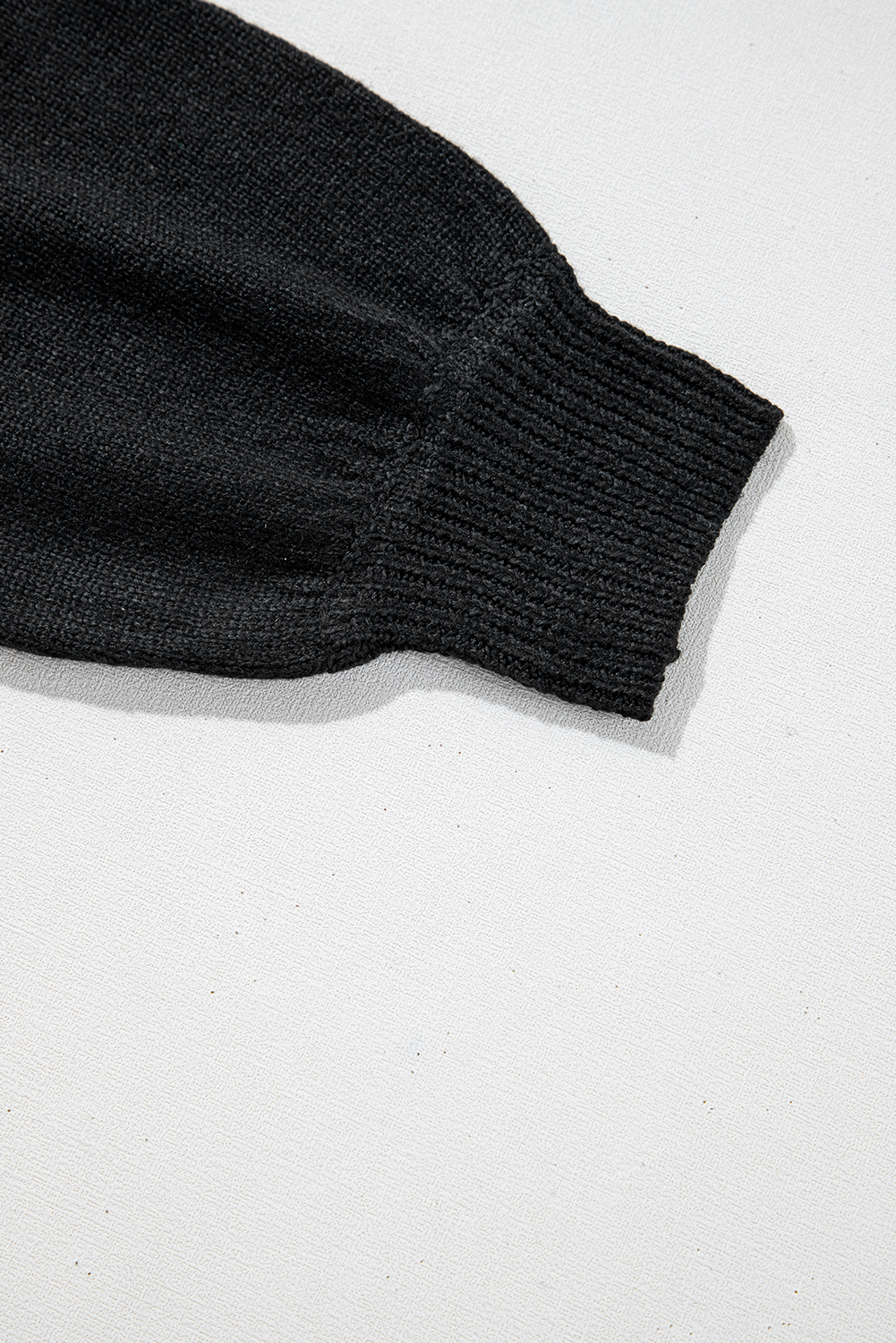 Sky Blue Eyelet Pattern Detail V Neck Drop Shoulder Sweater