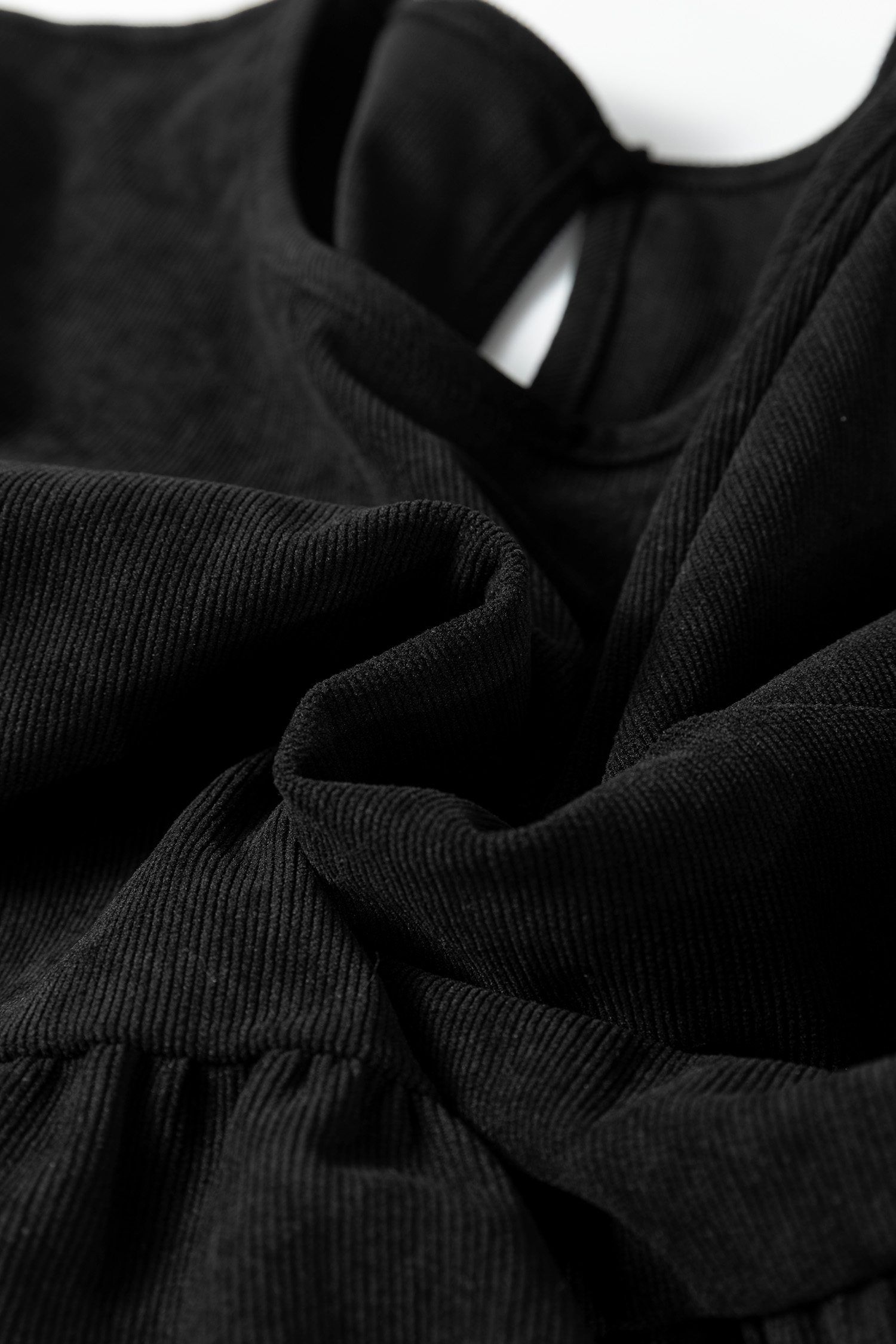 Black Lantern Sleeve Tiered Mini Dress