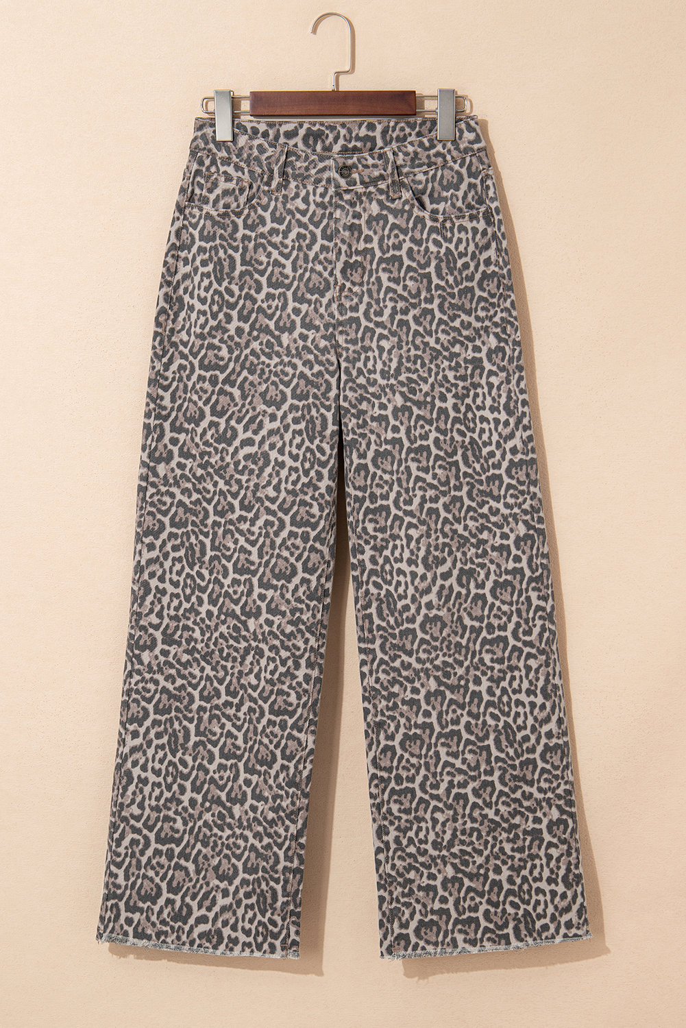 Dusk Blue Loose Straight Leg Cropped High Waist Jeans