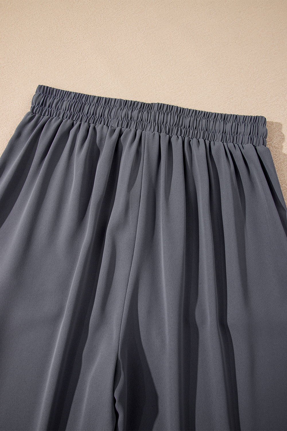Black Drawstring Elastic Waistband Pocketed Cropped Jogger Pants