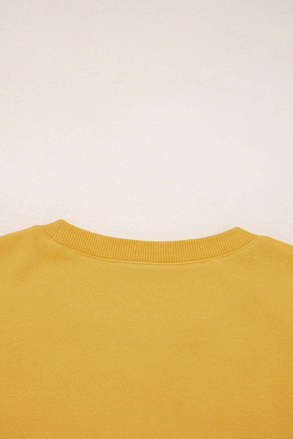 Citrus Pleated Balloon Sleeve Pullover Solid Sweatshirt