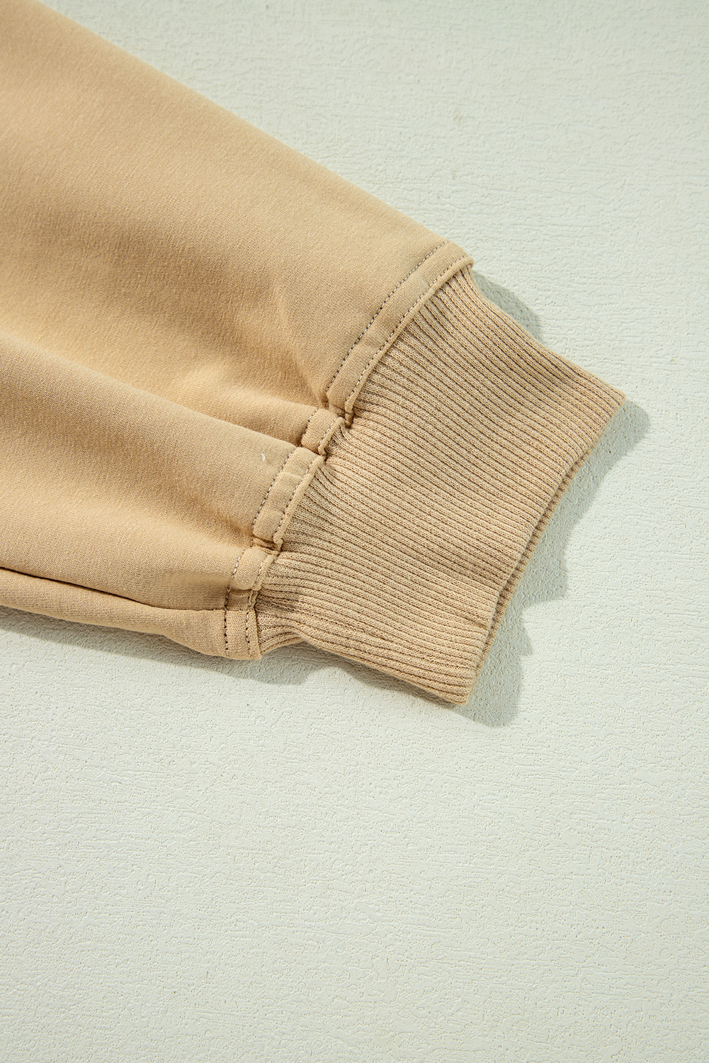 Pale Khaki Sweatshirt Poplin Mini Dress