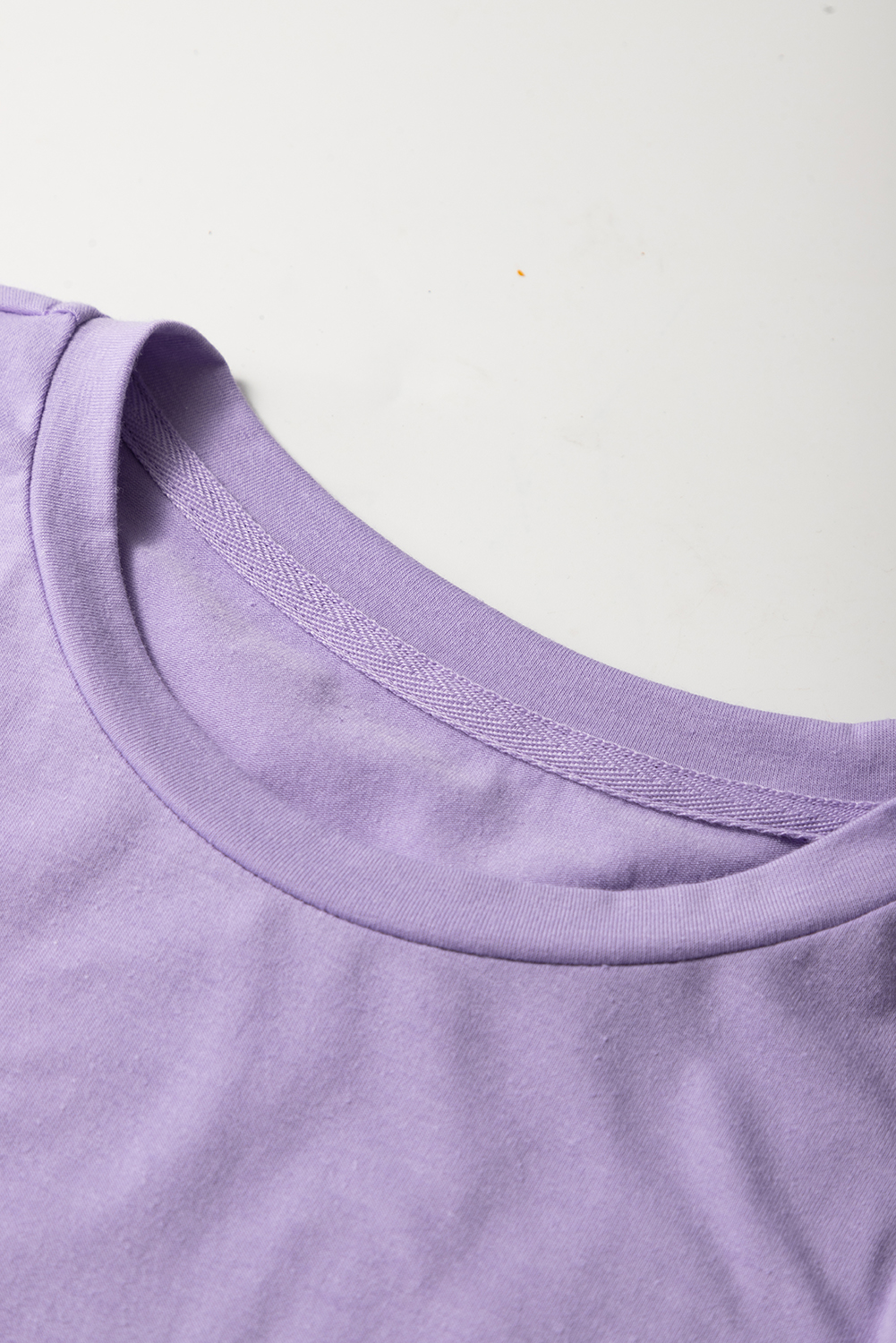 Khaki Casual Plain Crew Neck Tee