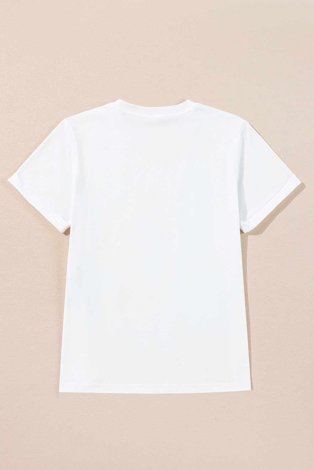 White Christmas Bowknot Graphic Cotton Blend T Shirt