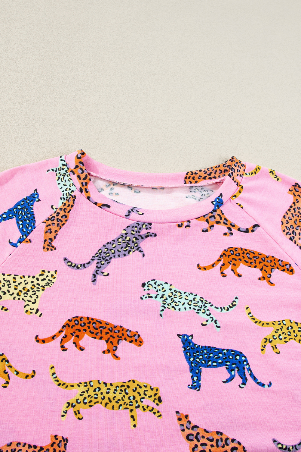 Pink Cheetah Print Shirt and Pants Pajama Set