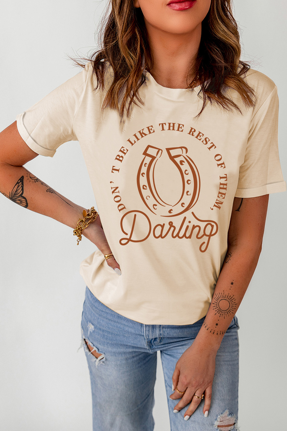 Khaki DO NOT BE LIKE THE REST OF THEM Darling Graphic Tee