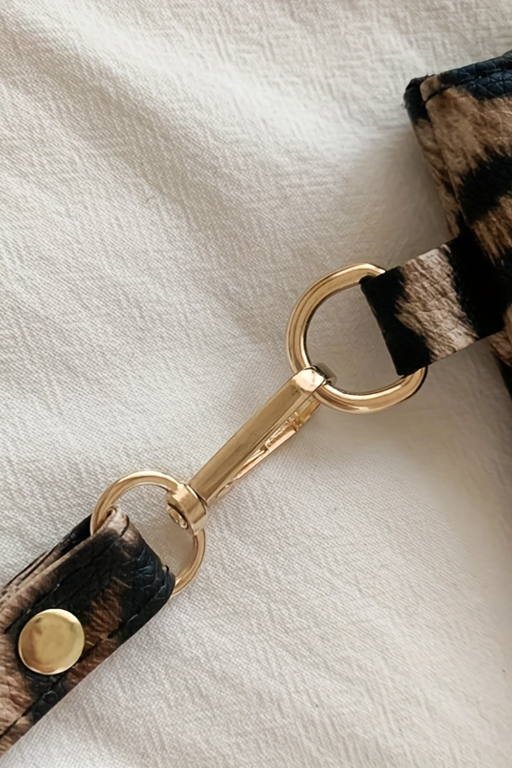 Chestnut Leopard/Cow Print Wrist Strap Zipped Wallet