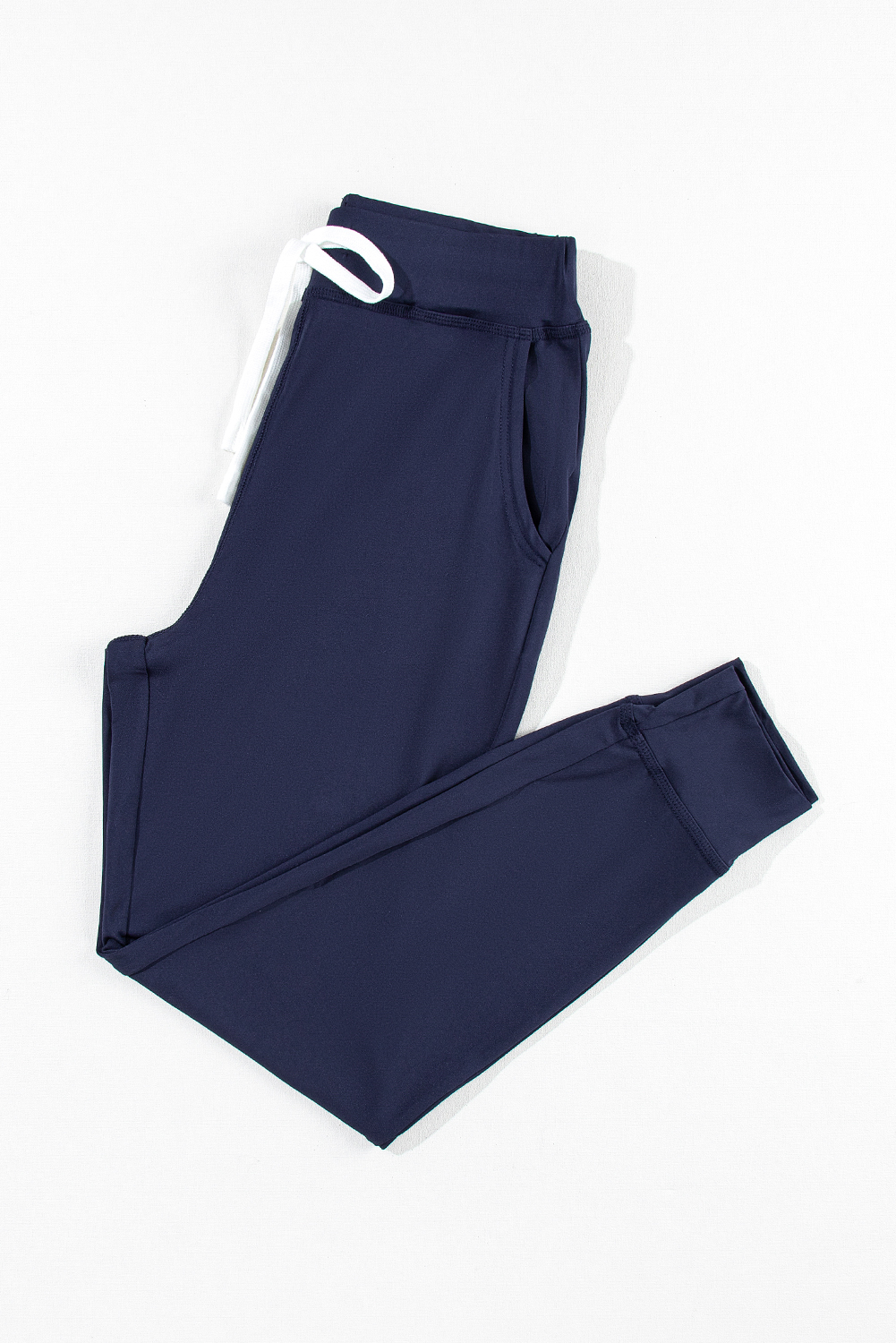 Black Drawstring Elastic Waistband Pocketed Joggers