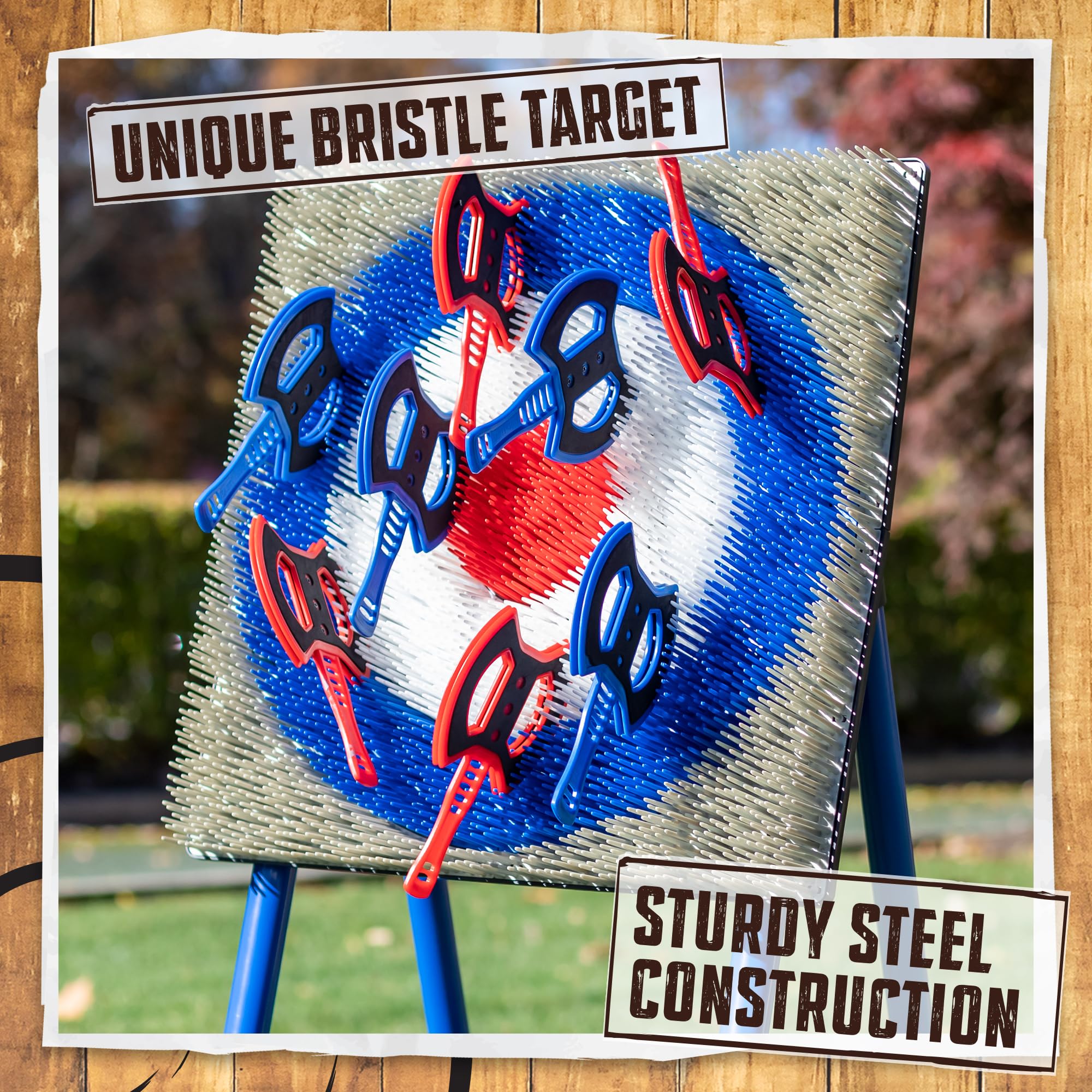 EastPoint Deluxe Steel Frame Axe Throw Target Game Set
