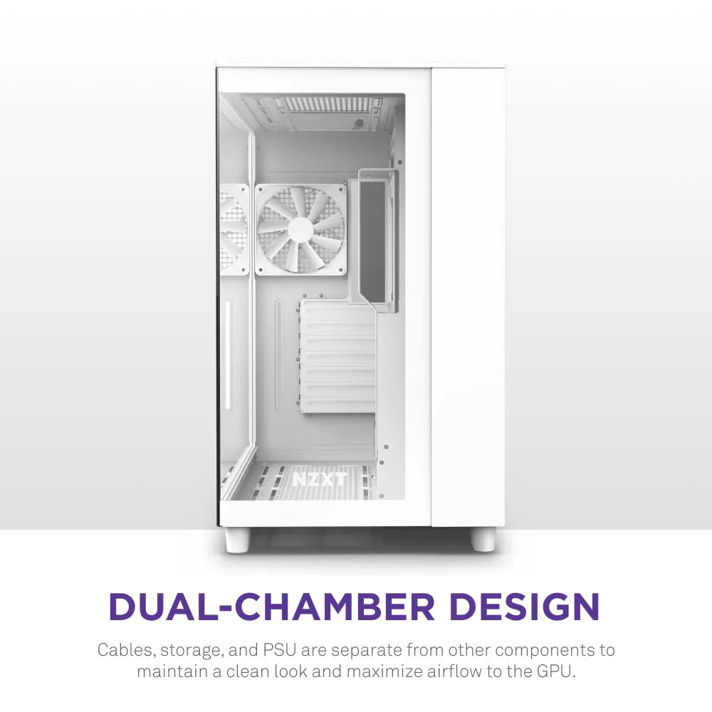 H9 Flow Dual-Chamber ATX Mid-Tower PC Gaming Case