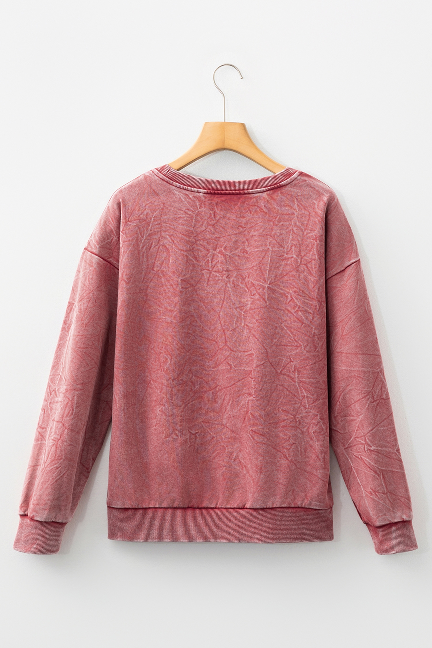 DUNE saved by grace Letter Embroidery Mineral Wash Loose Sweatshirt