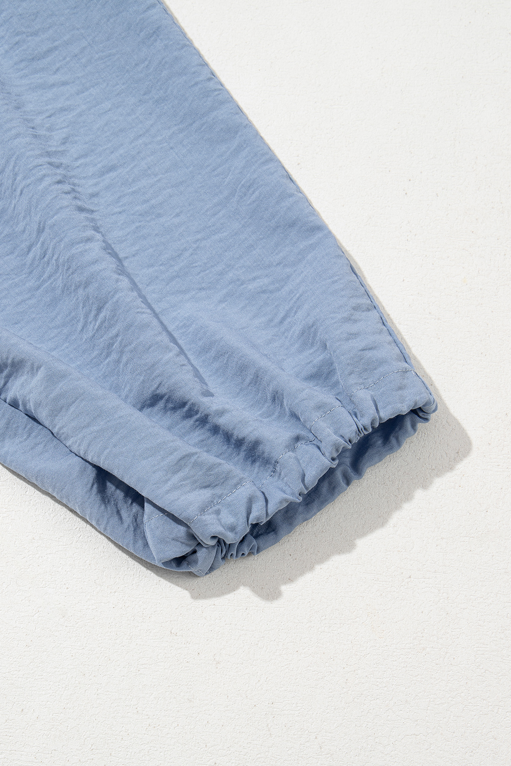 Myosotis Drawstring Elastic Waistband Pleated Loose Pants