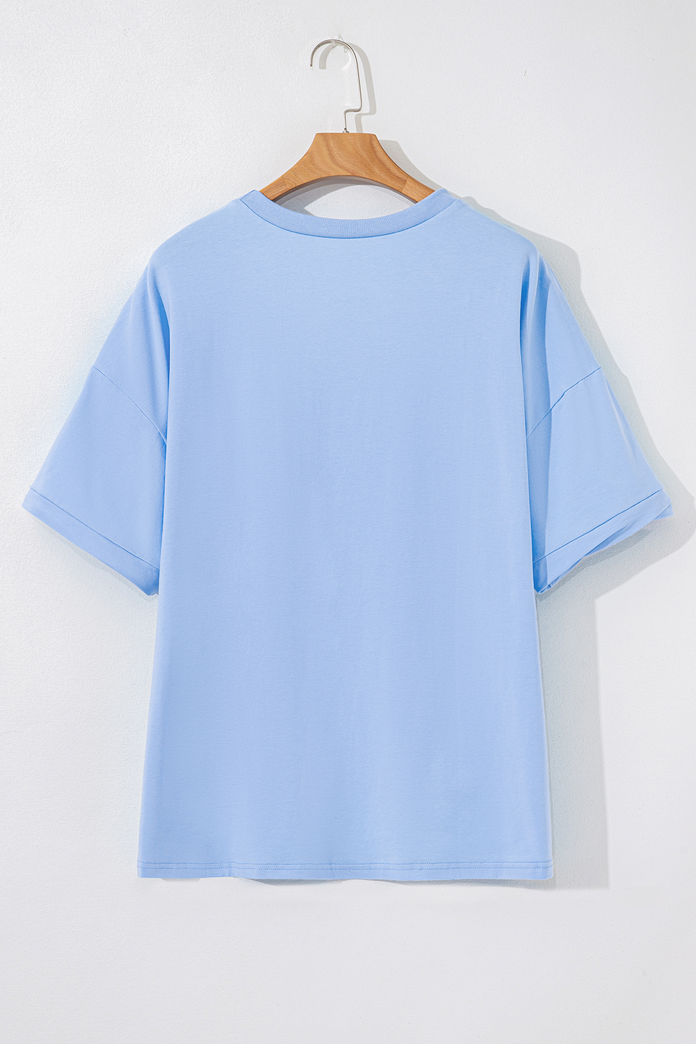 Black Loose Half Sleeve Hi Low Hem T Shirt