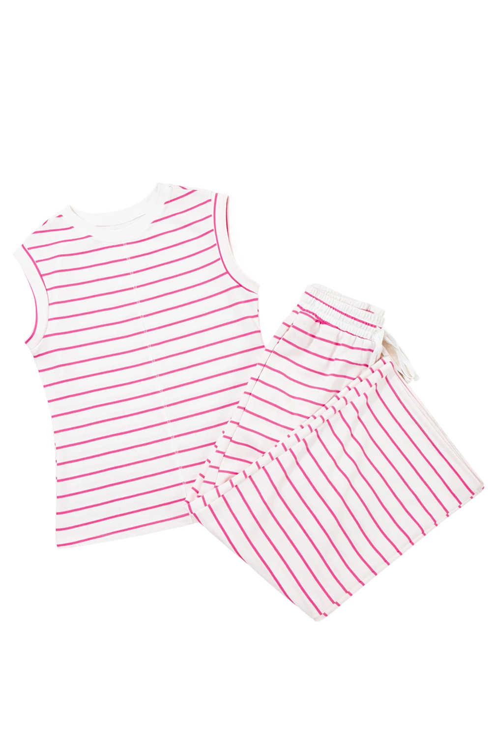 Sail Blue Casual Wide Leg 2pcs Pants Set
