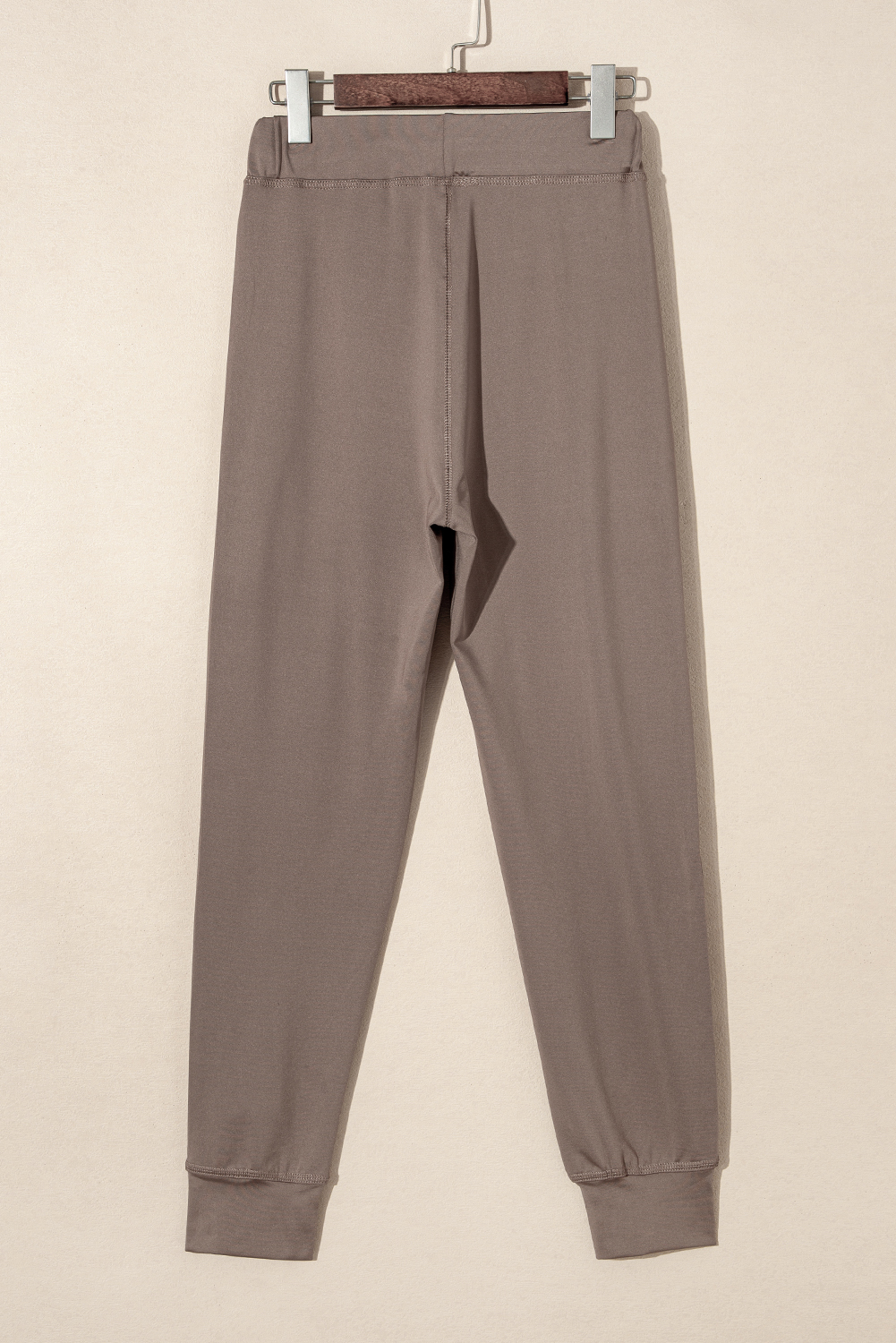 Black Drawstring Elastic Waistband Pocketed Joggers